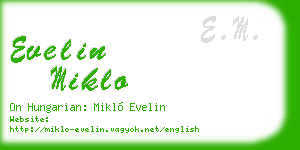 evelin miklo business card